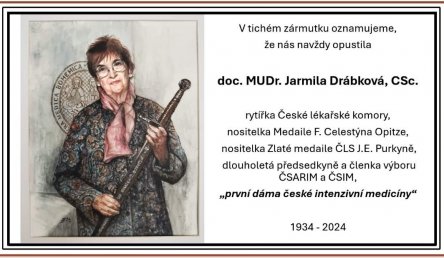 Zemřela doc. MUDr. Jarmila Drábková, CSc.