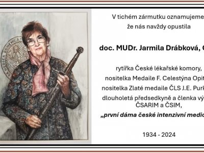 Zemřela doc. MUDr. Jarmila Drábková, CSc.